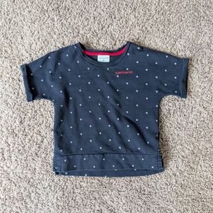 Carhartt Navy Blue Polka Dot Girls Top 4T